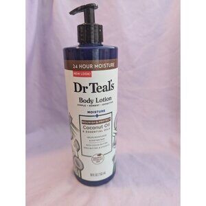 Dr Teals Nourish & Protect Coconut Oil Body Lotion 18 Oz Essential Oils Shea